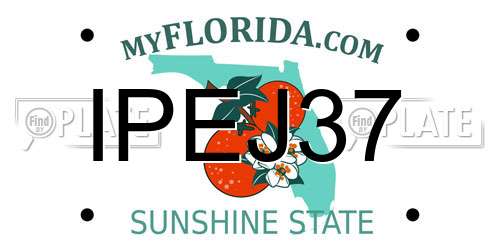 IPEJ37 Florida License Plate