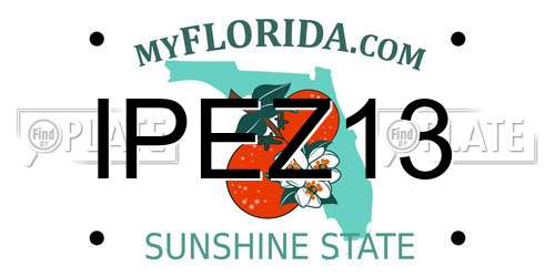 IPEZ13 Florida License Plate