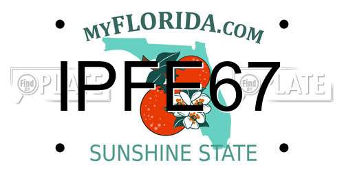 IPFE67 Florida License Plate