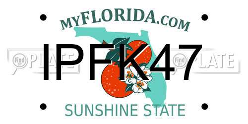 IPFK47 Florida License Plate
