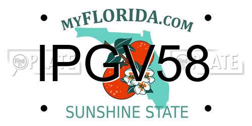 IPGV58 Florida License Plate