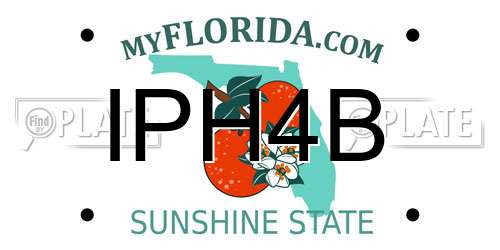 IPH4B Florida License Plate