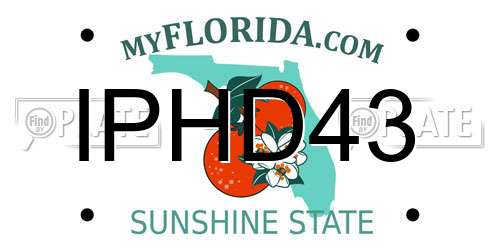 IPHD43 Florida License Plate