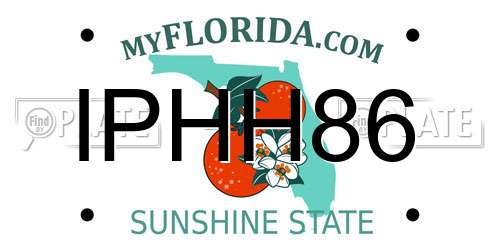 IPHH86 Florida License Plate