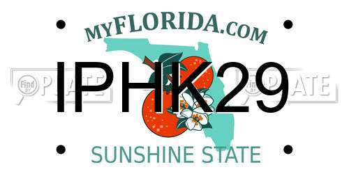 IPHK29 Florida License Plate