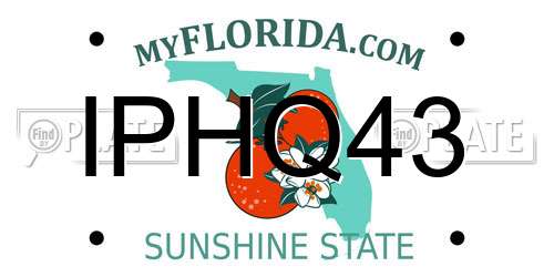 IPHQ43 Florida License Plate