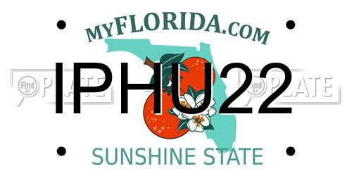 IPHU22 Florida License Plate