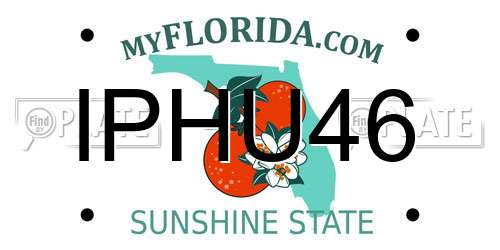 IPHU46 Florida License Plate