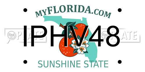 IPHV48 Florida License Plate