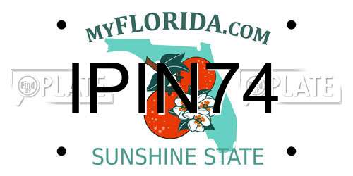 IPIN74 Florida License Plate