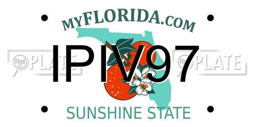 IPIV97 Florida License Plate