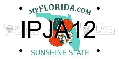 IPJA12 Florida License Plate