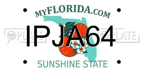 IPJA64 Florida License Plate