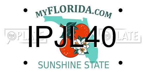 IPJL40 Florida License Plate