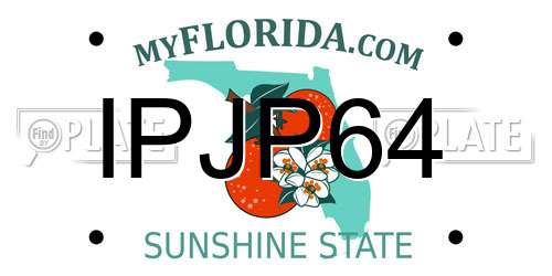 IPJP64 Florida License Plate