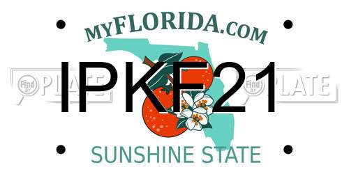IPKF21 Florida License Plate