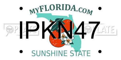 IPKN47 Florida License Plate