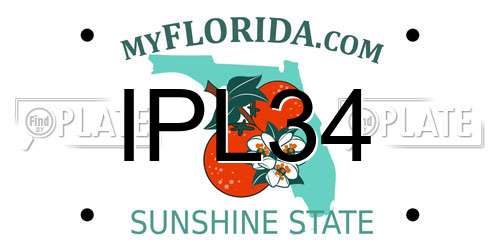 IPL34 Florida License Plate