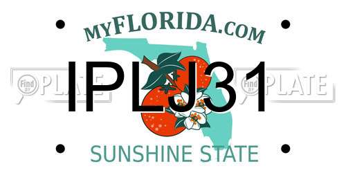 IPLJ31 Florida License Plate