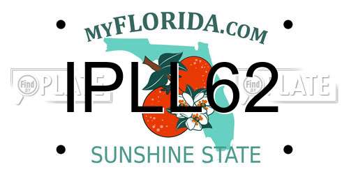 IPLL62 Florida License Plate