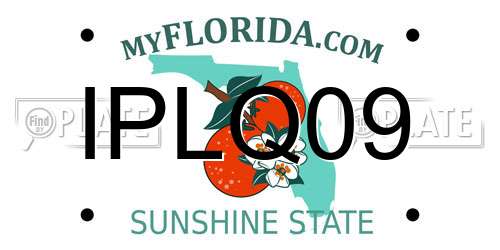 IPLQ09 Florida License Plate