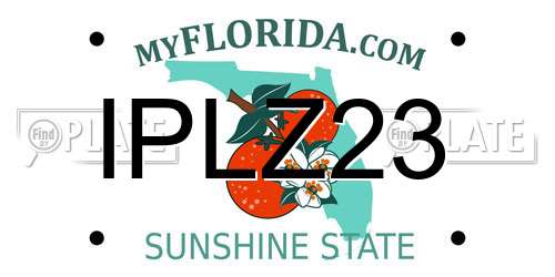 IPLZ23 Florida License Plate