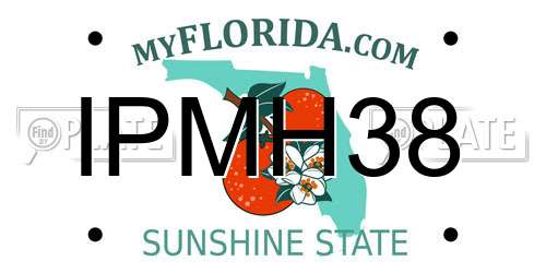 IPMH38 Florida License Plate