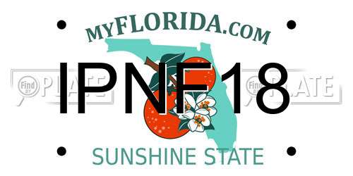 IPNF18 Florida License Plate