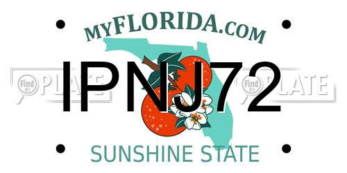 IPNJ72 Florida License Plate