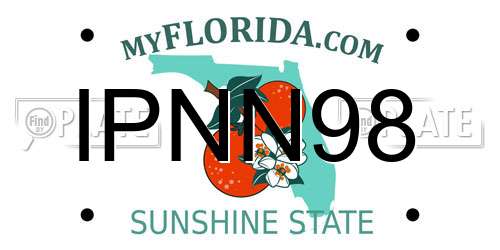 IPNN98 Florida License Plate
