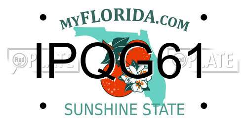 IPQG61 Florida License Plate