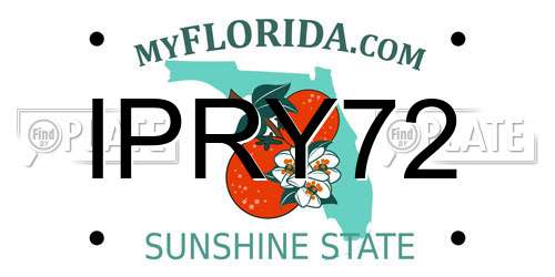 IPRY72 Florida License Plate