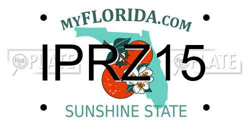 IPRZ15 Florida License Plate