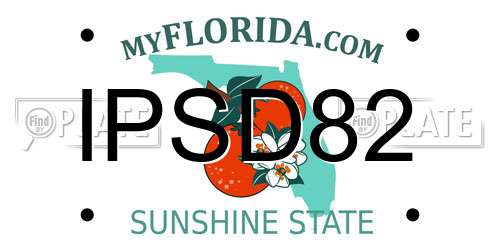 IPSD82 Florida License Plate