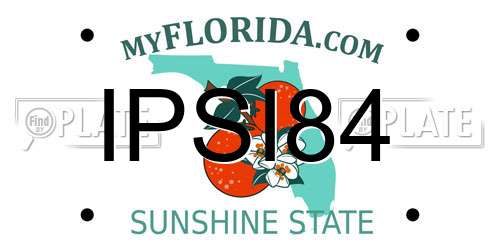 IPSI84 Florida License Plate