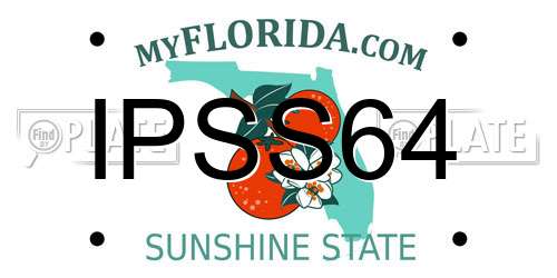 IPSS64 Florida License Plate