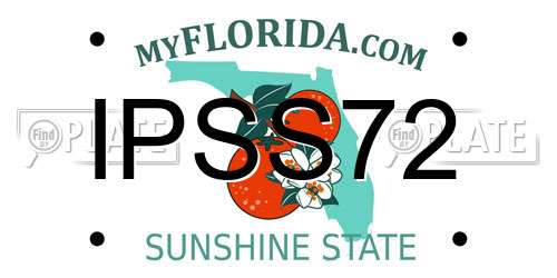 IPSS72 Florida License Plate