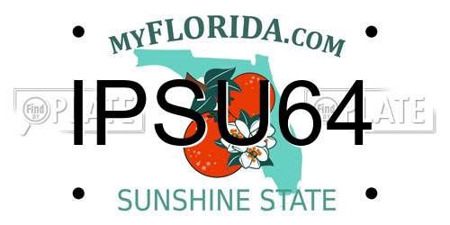 IPSU64 Florida License Plate