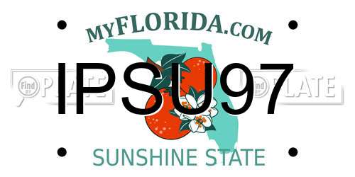 IPSU97 Florida License Plate
