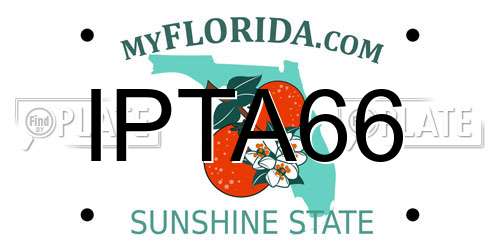 IPTA66 Florida License Plate