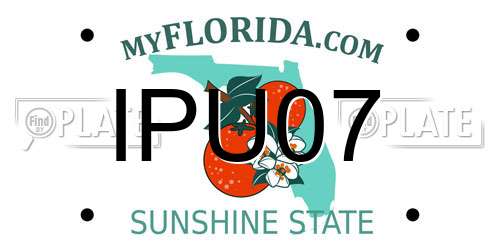 IPU07 Florida License Plate
