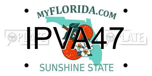 IPVA47 Florida License Plate