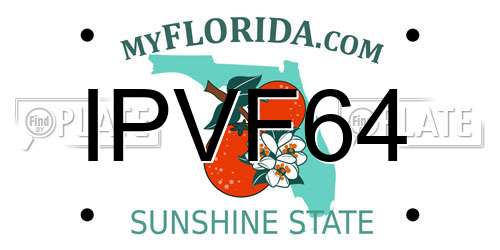 IPVF64 Florida License Plate