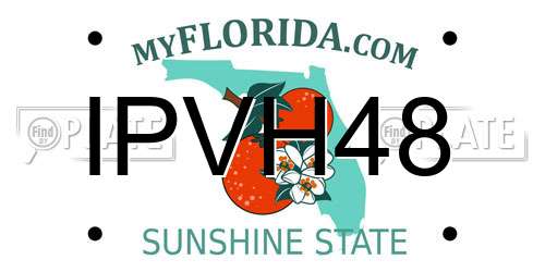IPVH48 Florida License Plate