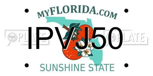 IPVJ50 Florida License Plate