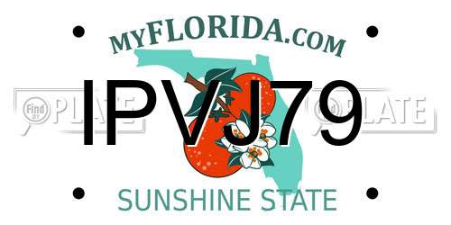 IPVJ79 Florida License Plate