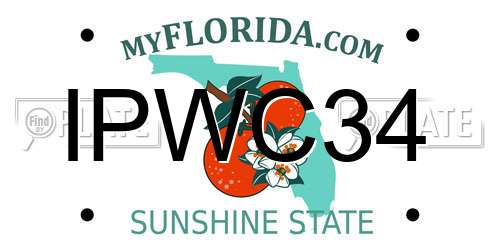 IPWC34 Florida License Plate