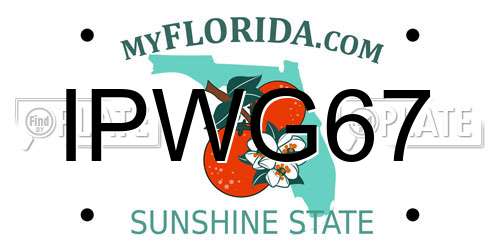 IPWG67 Florida License Plate