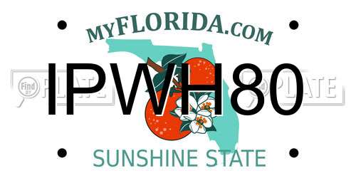 IPWH80 Florida License Plate