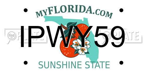 IPWY59 Florida License Plate